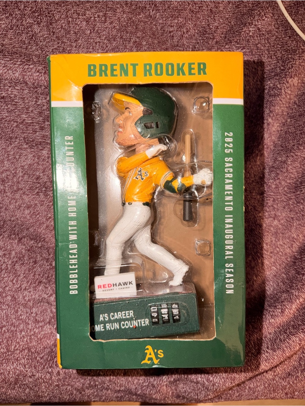 Brent Rooker Yellow & Green Bobblehead - Career Home Run Counter